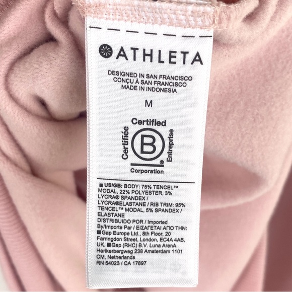 ATHLETA Purana Pink V-Neck Wrap Sweatshirt - Picture 8 of 9